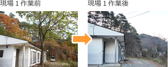 支障木伐採 施工前/施工後_1 支障木伐採 施工前/施工後_1